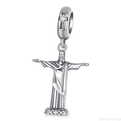 Statua Chrystusa w Rio srebrny charms zawieszka srebro 925