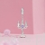 Srebrna zawieszka charms Świecznik z opalizującym sercem