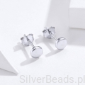 srebrne kolczyki sztyfty kółka