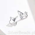srebrne kolczyki dla miłośników psów