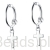 Srebrne kolczyki koła z wiszącymi krzyżykami zatrzaski srebro 925