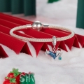 srebrny charms próba 925 świąteczny piesek