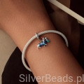 Charms srebro 925 świąteczny piesek koralik do bransoletki modułowej charms