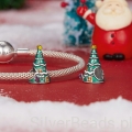 srebrny charms próba 925 Choinka