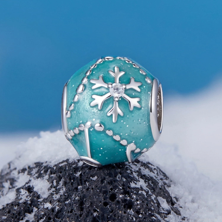 srebrny charms kula śnieżna