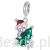 Srebrna zawieszka miś z kryształową choinką srebro 925 beads koraliki
