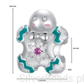 Wymiary koralika charms ze srebra próby 925 beads Piernikowy ludzik