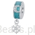Spinka ze śnieżynką srebrny charms do bransoletki srebro 925