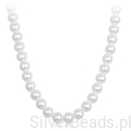 Srebrny naszyjnik z perłami srebro 925 rozmiar L