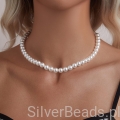 naszyjnik ze srebra 925 z perłami