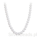 Srebrny naszyjnik z perłami srebro 925 rozmiar S