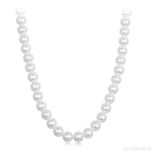 Srebrny naszyjnik z perłami srebro 925 rozmiar S