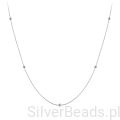 Srebrny naszyjnik o splocie wężyk z kuleczkami srebro 925