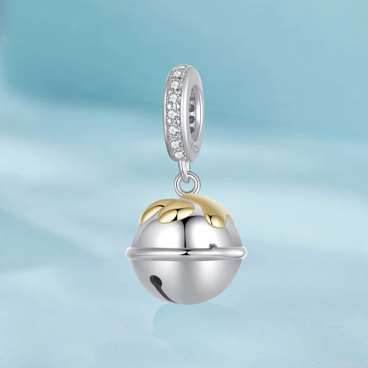 Srebrna zawieszka charms dzwoneczek
