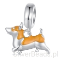 Srebrna zawieszka piesek Corgi srebro 925 beads koraliki