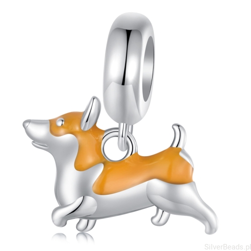 Srebrna zawieszka piesek Corgi srebro 925 beads koraliki