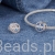 Charms srebro 925 ozdobny guzik z pszczółką koralik do bransoletki modułowej charms