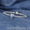 srebrny charms próba 925 serduszko z suwakiem