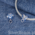 Srebrna modułowa bransoletka typu Pandora i charms serduszko z suwakiem