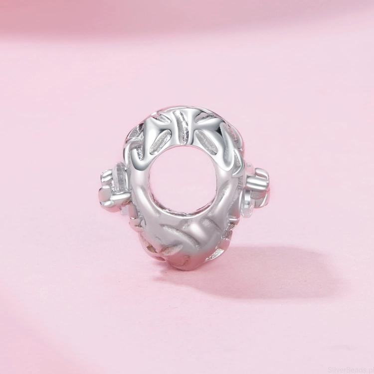Charms srebro 925 kryształowe serce koralik do bransoletki modułowej charms