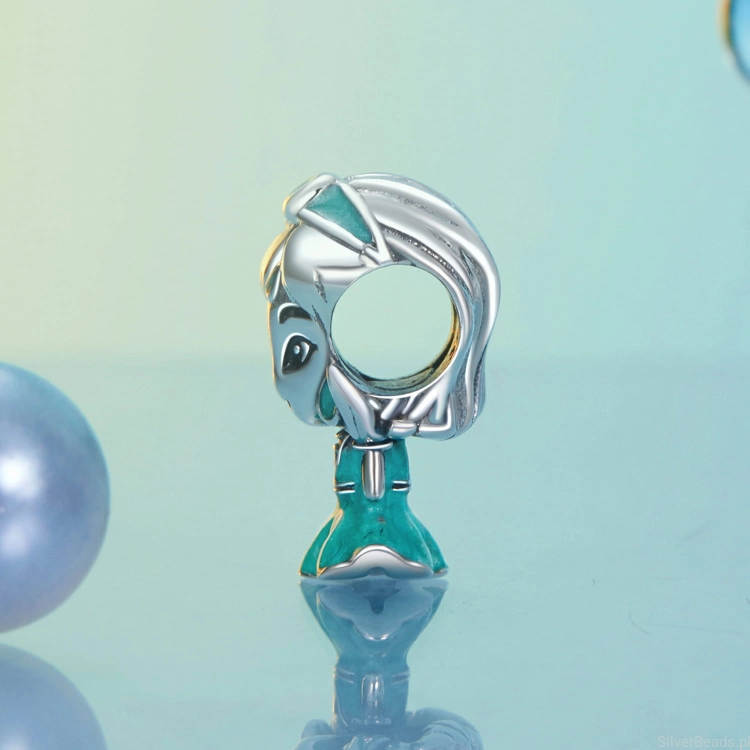 Charms srebro 925 Księżniczka Jasmina koralik do bransoletki modułowej charms