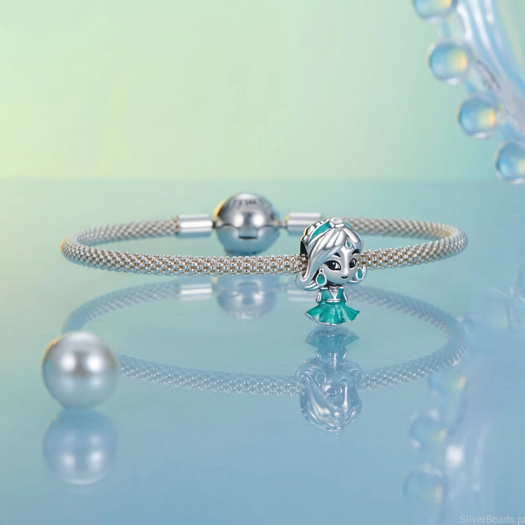 Uniwersalny charms Księżniczka Jasmina do bransoletek modułowych Pandora, Apart, Yes, Kruk i innych.