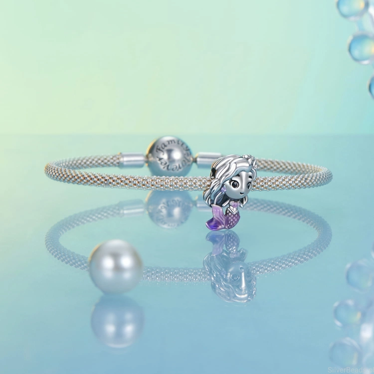 srebrny charms próba 925 Księżniczka Arielka