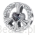 Symbol pokoju z serduszkiem srebrny koralik charms srebro 925 beads