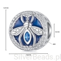Wymiary koralika charms ze srebra próby 925 beads ozdobny guzik z pszczółką
