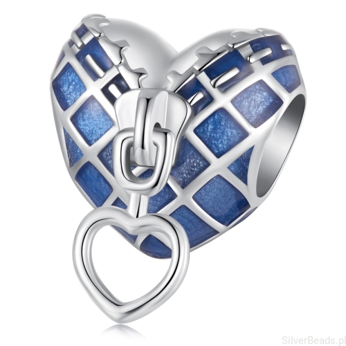 Srebrny koralik serduszko z suwakiem charms srebro 925 beads