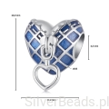 Wymiary koralika charms ze srebra próby 925 beads serduszko z suwakiem