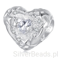 Elegancki satynowy woreczek gratis do każdego zamówienia koralików charms  Srebrny charms kryształowe serce koralik srebro 925 beads