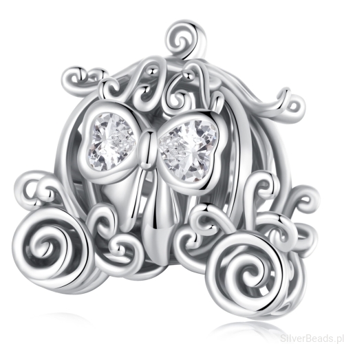 Srebrny charms karoca z dyni dla Kopciuszka koralik beads srebro 925
