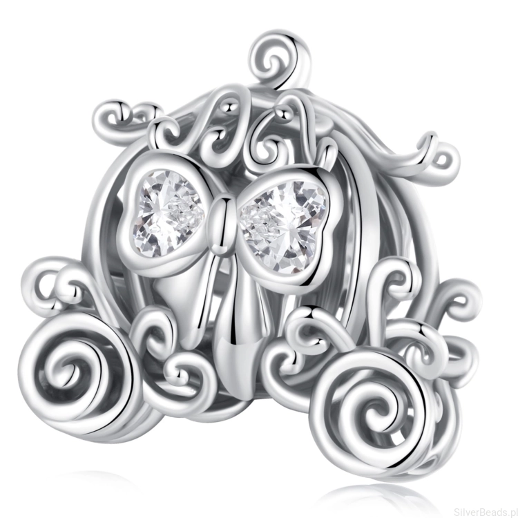 Srebrny charms karoca z dyni dla Kopciuszka koralik beads srebro 925