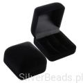 eleganckie welurowe pudełko na kolczyki koła lub obrączki