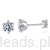 Srebrne kolczyki Moissanity 5x5mm 0,5 ct srebro 925 rozmiar M