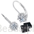 Eleganckie prezentowe pudełeczko gratis do srebrnych kolczyków kwiaty z Moissanitami 0,5 ct