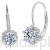 Srebrne kolczyki kwiaty z Moissanitami 0,5 ct bigle angielskie srebro 925