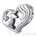 Srebrny charms dziewczyna z pieskiem koralik srebro 925 beads