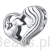 Srebrny charms dziewczyna z pieskiem koralik srebro 925 beads