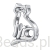 Srebrny charms kotek z kryształowymi oczami koralik srebro 925 beads