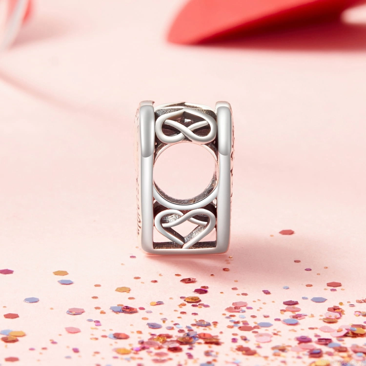 Charms srebro 925  serce z grawerem koralik do bransoletki modułowej charms