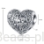 Wymiary koralika charms ze srebra próby 925 beads serce z napisem ,,I love u forever"