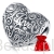 Elegancki satynowy woreczek gratis do każdego zamówienia koralików charms  serce z napisem ,,I love u forever"