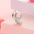 srebrny charms próba 925 pozłacany axolotl z serduszkiem