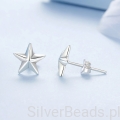 srebrne kolczyki delikatne gwiazdki