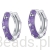 Srebrne kolczyki serduszka na fioletowym tle koła zatrzaski srebro 925
