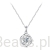 Srebrny naszyjnik zawieszka koniczynka z Moissanitem 0,5 ct srebro 925