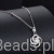 srebrny naszyjnik na prezent koniczynka z Moissanitem 0,5 ct