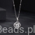 naszyjnik ze srebra z rregulacją długości koniczynka z Moissanitem 0,5 ct